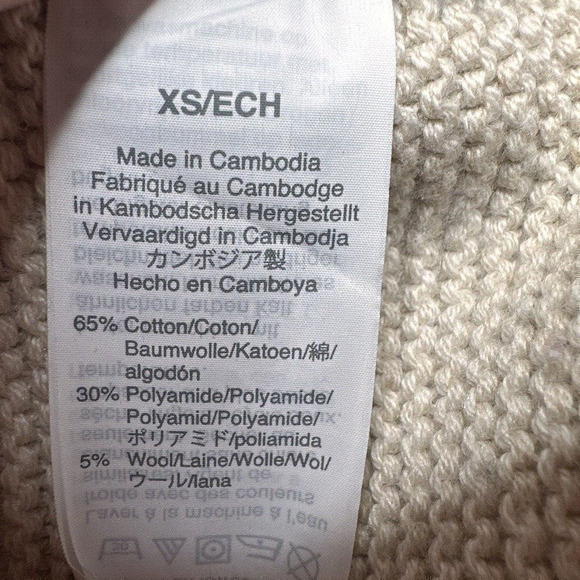 J.Crew‎ Women's Beige Long Sleeve Turtle Neck Pullover Sweater Size XS 5% Wool - Picture 7 of 14